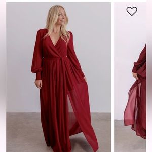 Celine Maxi dress in wine, size XS